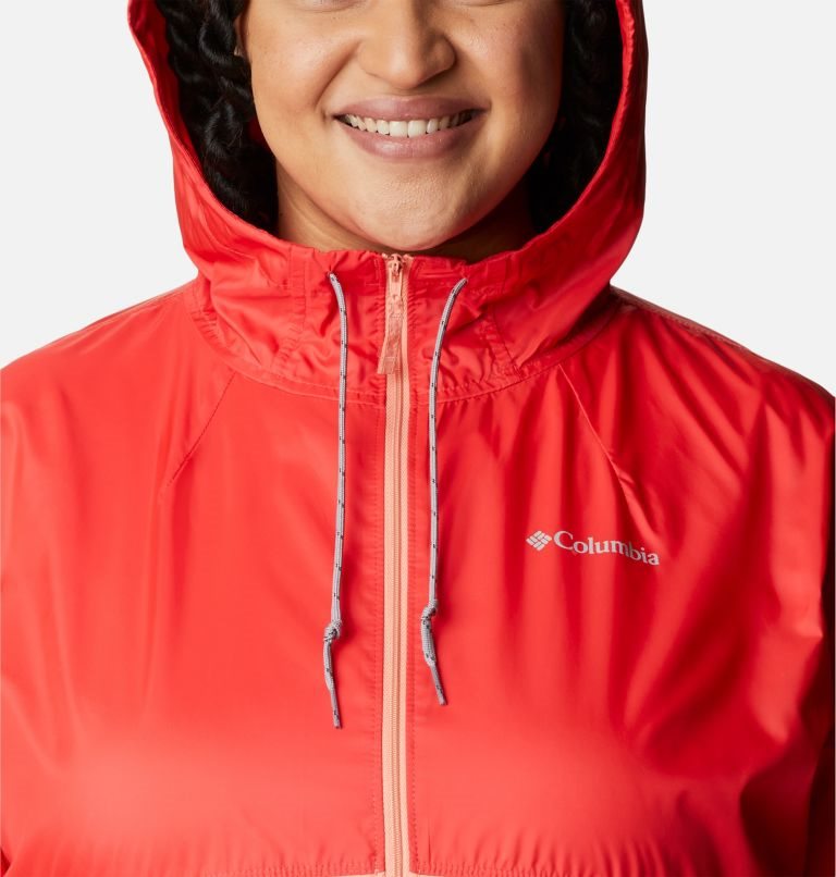 Jacheta Columbia Flash Forward Windbreaker Dama Rosii Corai | Plus Size LW8A1QSM7